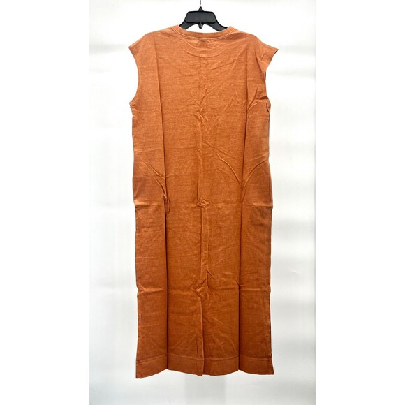 Women's Dress - Double Zero Mini Pototo Sack Dress With Pockets Yam Color Large - Picture 4 of 10